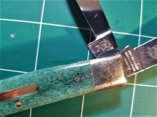 Bulldog Brand Congress Knife Green Giraffe Bone PROTOTYPE Bar Shield Awesome