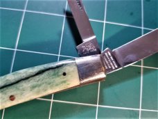 Bulldog Brand Congress Knife Green Giraffe Bone PROTOTYPE Bar Shield Awesome