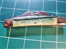 Bulldog Brand Congress Knife Green Giraffe Bone PROTOTYPE Bar Shield Awesome