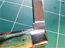Bulldog Brand Congress Knife Green Giraffe Bone PROTOTYPE Bar Shield Awesome