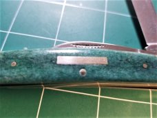 Bulldog Brand Congress Knife Green Giraffe Bone PROTOTYPE Bar Shield Awesome