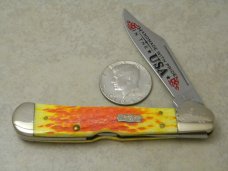 Case XX USA 2004 Peach Seed Sunburst Bone 61549 L SS Copperlock Knife - New in Gift Box