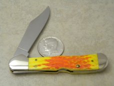 Case XX USA 2004 Peach Seed Sunburst Bone 61549 L SS Copperlock Knife - New in Gift Box