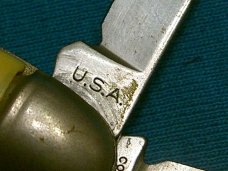 VINTAGE COLONIAL PROV USA FOLDING POCKET SERPETINE STOCKMAN JACK PEN KNIFE KNIVES OLD