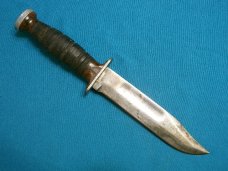 VINTAGE KABAR KA-BAR OLEAN NY USA MARK MK1 MK2 FIXED BLADE HUNTING SKINNING KNIFE KNIVES SHEATH OLD