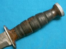 VINTAGE KABAR KA-BAR OLEAN NY USA MARK MK1 MK2 FIXED BLADE HUNTING SKINNING KNIFE KNIVES SHEATH OLD