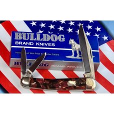 1993 Bulldog Brand 4quot Whittler Pocket Knife w Multi-Color Synthetic Handles -NOS
