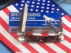 1993 Bulldog Brand 4" Whittler Pocket Knife w/ Multi-Color Synthetic Handles -NOS 