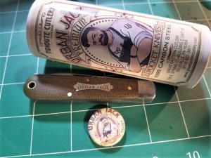 Great Eastern Tidioute #15 OD Green Canvas Micarta Urban Jack Knife 152221 GEC