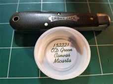 Great Eastern Tidioute #15 OD Green Canvas Micarta Urban Jack Knife 152221 GEC