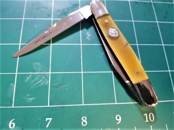 CANAL STREET MUSKRAT 2009 NKCA CLUB KNIFE 245 OF 485 BUTTERSCOTH SMOOTH HORN