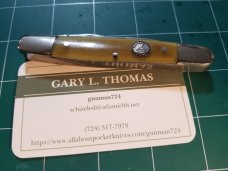 CANAL STREET MUSKRAT 2009 NKCA CLUB KNIFE 245 OF 485 BUTTERSCOTH SMOOTH HORN
