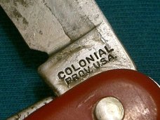 VINTAGE COLONIAL PROV USA CAMP HUNTING SKINNING SURVIVAL JACK PEN FOLDING POCKET KNIFE KNIVES OLD