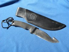 CRKT Wind River 2001 Fixed Blade Knife wgut hook and leather sheath