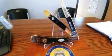 1992 CASE BANANA TRAPPER N.C HIGHWAY PATROL 63th ANNIVERSARY KNIFE + CASE 1 OF 63