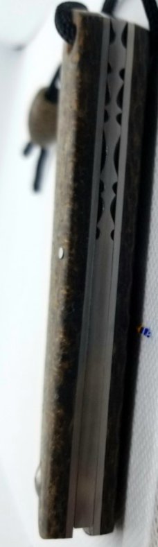 Tim LaCombre customs Damascus Tanto 4.5"..Beanbag Micarta with true Tanto gri.another great SA maker