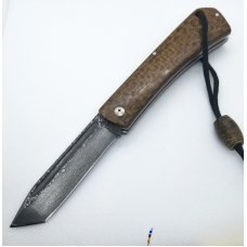 Tim LaCombre customs Damascus Tanto 45quotBeanbag Micarta with true Tanto grianother great SA maker