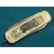 VINTAGE GERMANY MONTREAL AD SOUVENIR LOBSTER CLASP PEN JACK FOLDING POCKET KNIFE KNIVES OLD