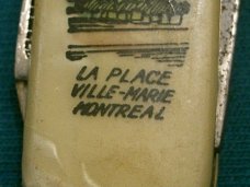 VINTAGE GERMANY MONTREAL AD SOUVENIR LOBSTER CLASP PEN JACK FOLDING POCKET KNIFE KNIVES OLD