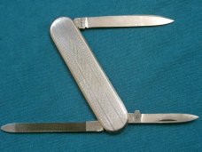 VINTAGE STAINLESS EQUAL END CIGAR PEN JACK FOLDING POCKET FILE KNIFE KNIVES OLD SWEDEN GERMANY