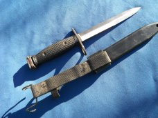 Vietnam Era  BOC Bauer US M7 Bayonet with (newer) M10 Scabbard   