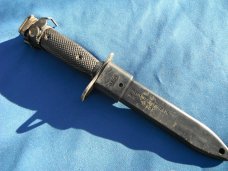 Vietnam Era  BOC Bauer US M7 Bayonet with (newer) M10 Scabbard   