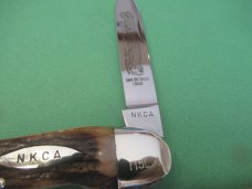 Kissing Crane  1980  Stag Humpback Whittler NKCA Museum Knife 