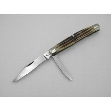 Queen Cutlery #2 two blade jack Winterbottom bone: 3 3/8” closed, 1958 - 1960