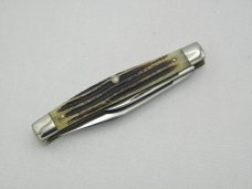 Queen Cutlery #2 two blade jack Winterbottom bone:  3 3/8” closed, 1958 - 1960