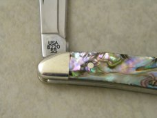 Case XX SS USA 2014 Abalone Pearl 8220 125 Years Peanut Knife NIB