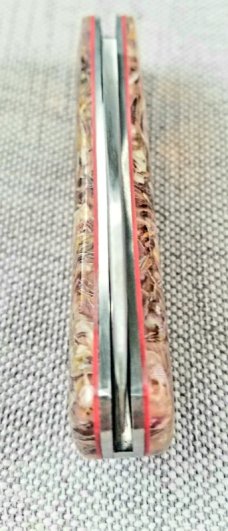 Vincenzo Balistreri Custom Zulu 3.625" clsd, Liracarta, ole Italian money, shadow ..brass accents 