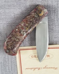 Vincenzo Balistreri Custom Zulu 3.625" clsd, Liracarta, ole Italian money, shadow ..brass accents 
