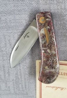 Vincenzo Balistreri Custom Zulu 3.625" clsd, Liracarta, ole Italian money, shadow ..brass accents 