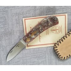 Vincenzo Balistreri Custom Zulu 3.625" clsd, Liracarta, ole Italian money, shadow ..brass accents
