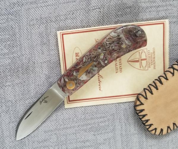 Vincenzo Balistreri Custom Zulu 3.625" clsd, Liracarta, ole Italian money, shadow ..brass accents Vincenzo Balistreri Custom Zulu 3.625" clsd, Liracarta, ole Italian money, shadow ..brass accents