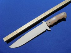 Custom Rusty Polk Handmade Large 14" Bowie Knife, Tactical knife, Hunting Knife, Serial #7, W/Sheath