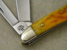 Case XX USA 2 Dot 6220 Orange Bone Peanut Knife