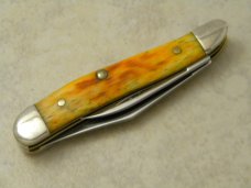 Case XX USA 2 Dot 6220 Orange Bone Peanut Knife
