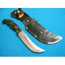 VINTAGE GCCO GCCO GUTTMAN TRAPPER 379 ITALY FIXED BLADE HUNTING SKINNING KNIFE KNIVES SHEATH OLD