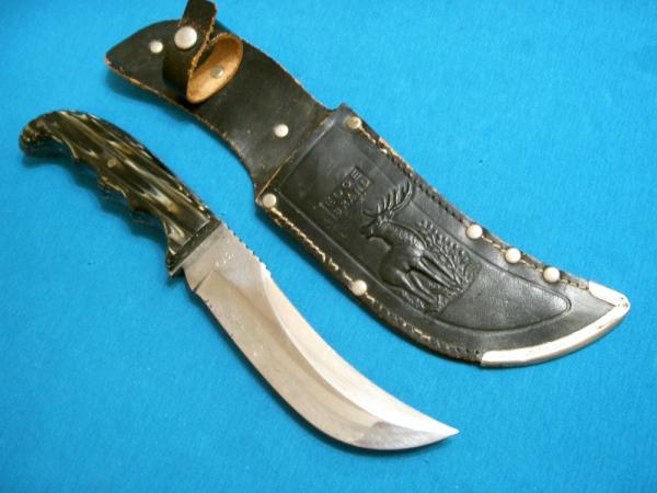 VINTAGE GCCO G.C.CO GUTTMAN TRAPPER 379 ITALY FIXED BLADE HUNTING SKINNING KNIFE KNIVES SHEATH OLD VINTAGE GCCO G.C.CO GUTTMAN TRAPPER 379 ITALY FIXED BLADE HUNTING SKINNING KNIFE KNIVES SHEATH OLD