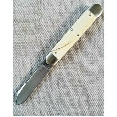 K'roo Custom Warthog Tusk Ivory Equal End, Indian River, Knife, NEW,W/ slip, 3.62" closed
