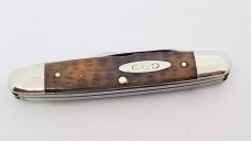 CASE TESTED XX (1920-40) 64055 PU Greenbone 4 Blade Small Cigar Knife  VERY RARE 