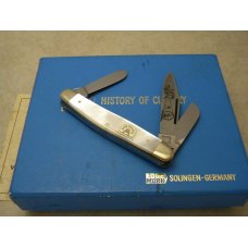 Edge Mark Solingen Germany History of Cutlery Knife Grinding Pearl Stockman Knife in Box