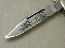 Edge Mark Solingen Germany History of Cutlery Knife Grinding Pearl Stockman Knife in Box