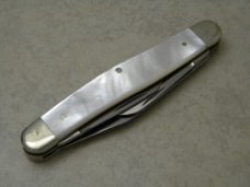 Edge Mark Solingen Germany History of Cutlery Knife Grinding Pearl Stockman Knife in Box