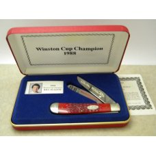 Case XX USA 1988 Red Bone R6254 SS quotBill Elliot Winston Cup Champquot Trapper Knife in Box