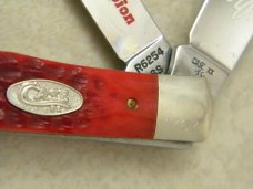 Case XX USA 1988 Red Bone R6254 SS "Bill Elliot Winston Cup Champ" Trapper Knife in Box