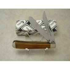 Queen Cutlery USA No. 4215 The Rawhide Series Wood Trapper Knife c.1980
