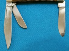 VINTAGE STAINLESS JAPAN SK-1 JIGGED BONE 3 BLADE STOCKMAN FOLDING POCKET JACK KNIFE KNIVES OLD