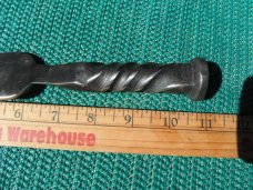 Solid Strong Hand Forged Custom Rail Road Spike Dagger / Fixed Blade knife. W/ Leather Sheath. 
